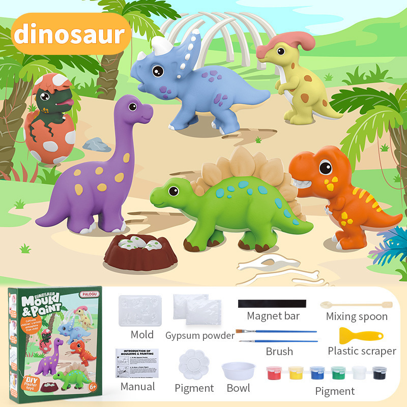 Niños pintados de yeso pintados a mano muñecas pintadas a mano diy dinosaurios graffiti creativo pintura de piedra juguetes hechos a mano al por mayor