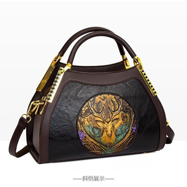 Fashionable retro winter one-shoulder bag