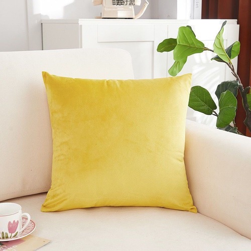 Velvet Pillow Large Back Sofa Office Pillow Home Bedroom Headboard Square Pillow Cover Factory