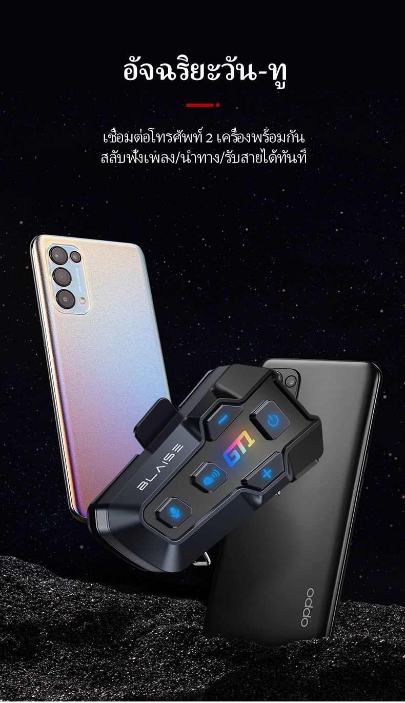 Blaise Gt1 0m Intercom Helmet Intercom Bluetooth Cross-Border Motorcycle Helmet Bluetooth Headset