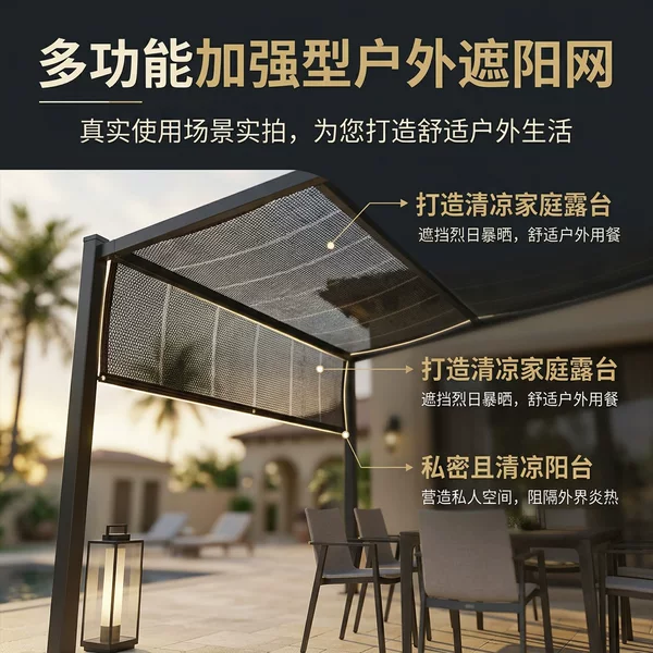 Sunshade Net, Sun Protection Net, Shading and Heat Insulation Net for Courtyard and Balcony, Black Net for Succulents, Light-Blocking Net, Succulent Sunshade Net