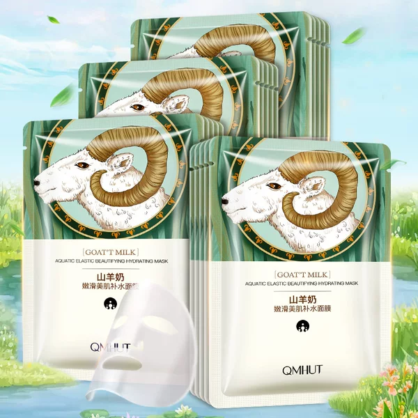 Zhibei Goat Milk Hydrating Mask Moisturizing, Nourishing, Refining Pores, Elasticity and Skin Care Mask Cross-Border Hot Selling Wholesale