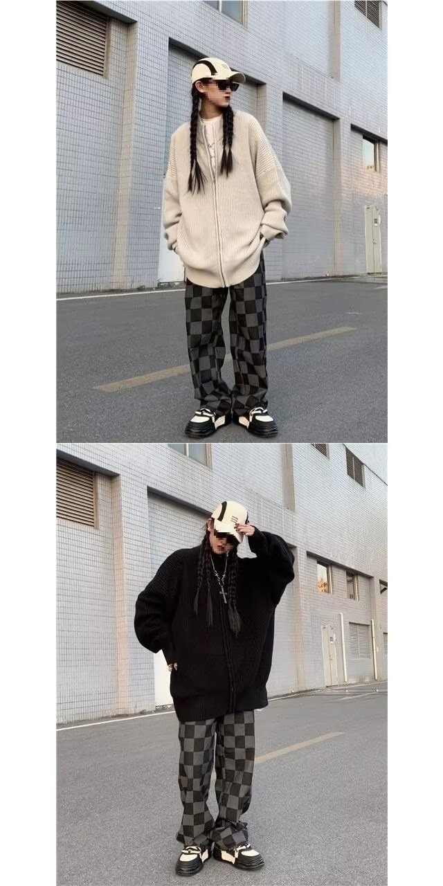 ChicShe ChicShe Style Lazy Couple Knitted Cardigan Sweater For Men Women, Autumn Winter European And American Niche Loose Top Coat Trend_voghion.com