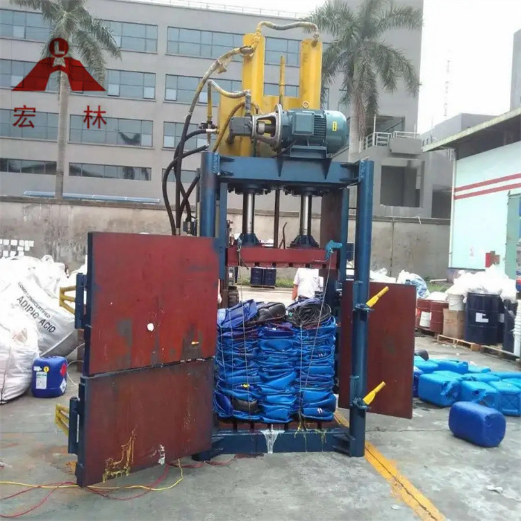 单杠立式打包机 编织袋饮料瓶打捆机 自动纸箱废纸液压打包机