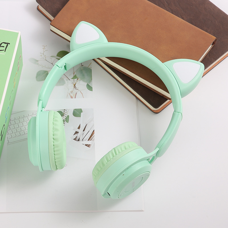 Auriculares MZ08M transfronterizos orejas de gato auriculares emisores de luz auriculares Bluetooth dibujos animados estudiante niños auriculares inalámbricos