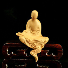 黄杨木雕无相佛摆件创意悬空坐款实木雕刻禅意饰品工艺品桌面文玩