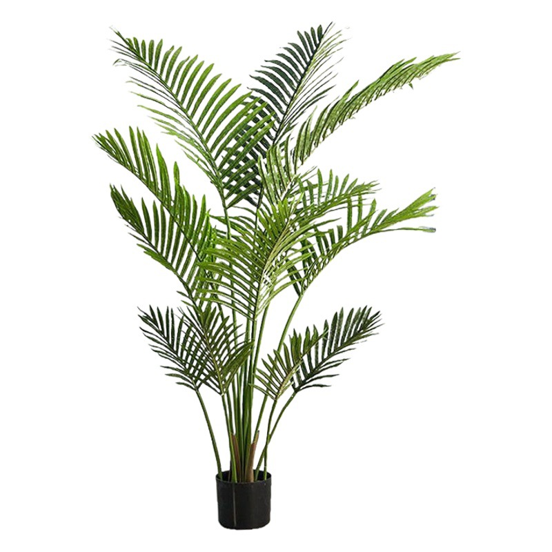 Planta verde artificial planta de lujo de alta gama de luz maceta de interior sala de estar decoración flor artificial biónico cola suelta girasol árbol artificial image 1