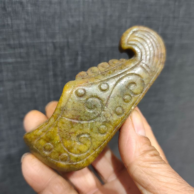大量批发老岫玉古玩玉器捡漏做旧兽面镂空八卦古玉老玉挂件|undefined