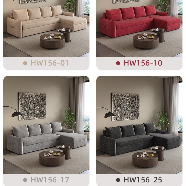 Sofá cama multifuncional moderna simple, sala de estar tipo pequeño, sofá cama de doble propósito desmontable, combinación de almacenamiento VIP