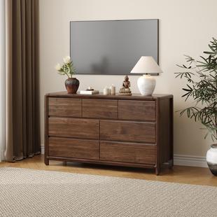 New Chinese Style Simple Living Room Drawer Type Storage Cabinet Bedroom Cabinet Storage Cabinet Light Luxury Drawers Chest of Drawers Bed End Cabinet