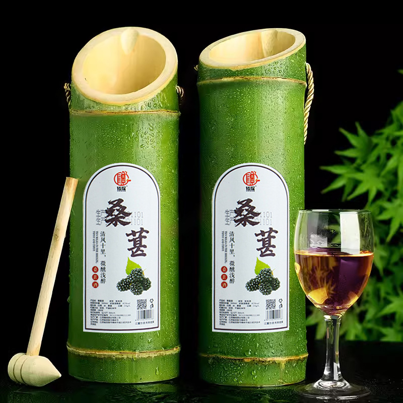 [500ml*2병] 멀베리신선대나무(나무망치 포함) - 대나무통주