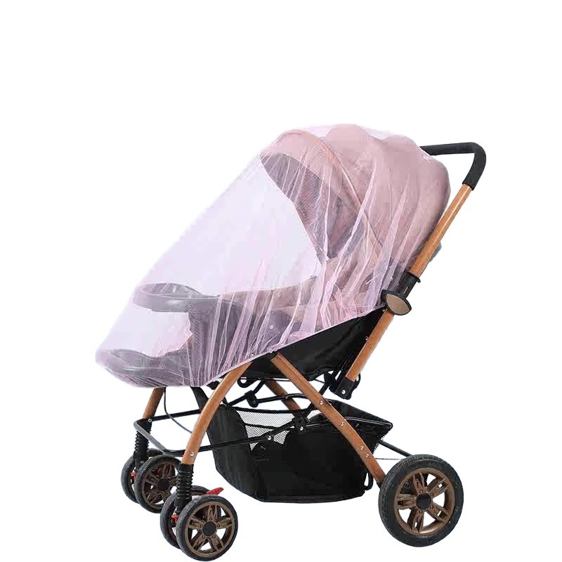 Carrinche de bebé de cubierta completa mosquiteros plegables y amplio, carro de mano general para bebés pequeños, pantalla de malla de cifrado para protegerse contra mosquitos