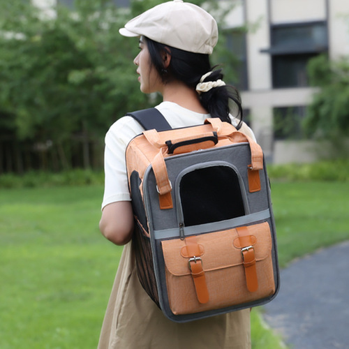 Cat bag, portable backpack for going out, portable foldable, breathable and non-suffocating cat bag for going out, pet bag
