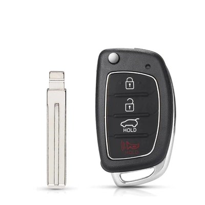 Car Keys Shell New Model Ix25/Ix35 Langdong - middle-slot-key-4-button-suv