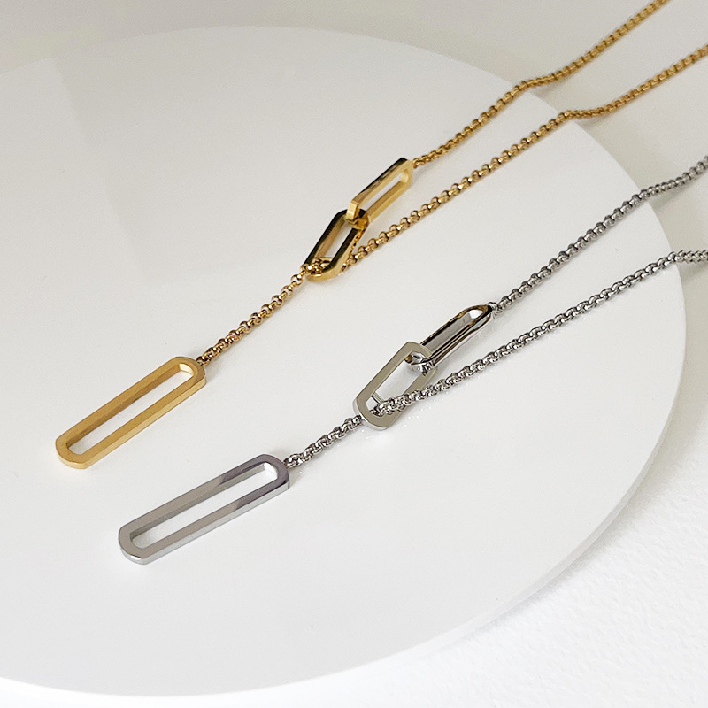 26g Weight Vacuum Plating Gold Plating Process 18K Gold Plated Plating Material Titanium Steel Pendant Material Pendant Necklace Classification Titanium Steel Chain Material 1 Piece Quantity Holiday, Daily Occasion Titanium Steel Material Geometric Pattern Unisex Gender Plating Design Casual, Simple Style Style Titanium Steel 18K Gold Plated Casual Simple Style Plating Geometric Pendant Necklace 3