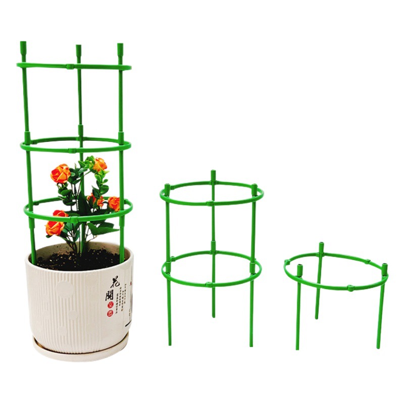 Soporte de Plástico para Plantas Trepadoras de Balcón con Anillos de Hierro Recubiertos de Plástico, Soporte para Flores, Jardinería, Soporte para Plantas Trepadoras, Jardinería Exterior.