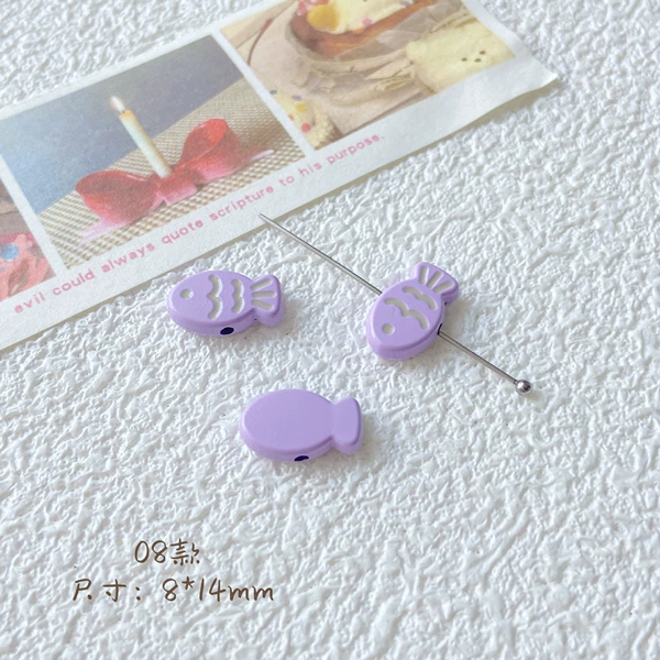 08 style purple fish (1 piece)
