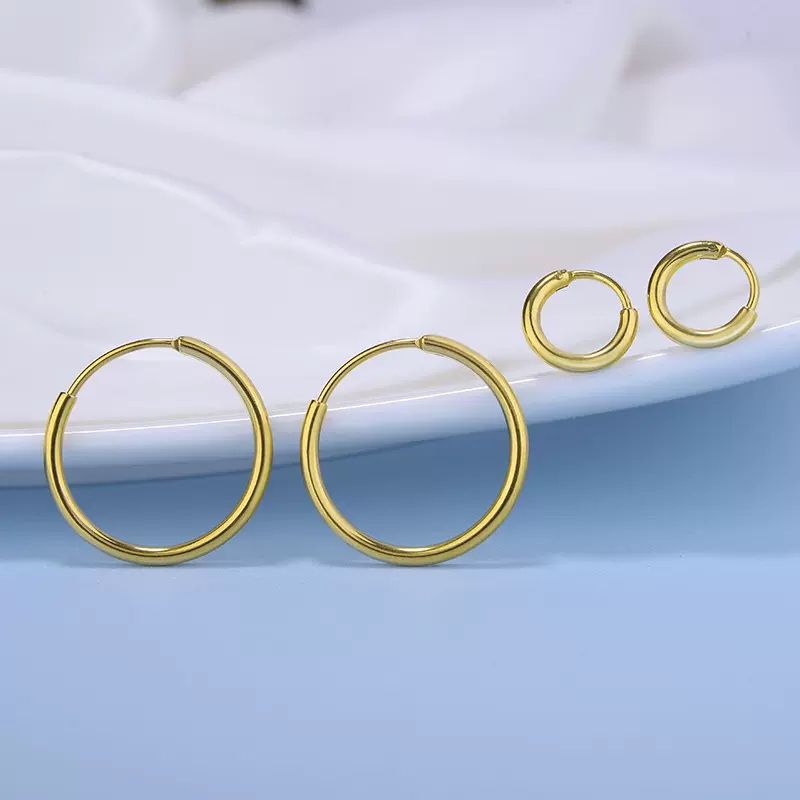大圆圈耳环韩国夸张时尚女网红气质金色耳扣简约百搭手工制作饰品