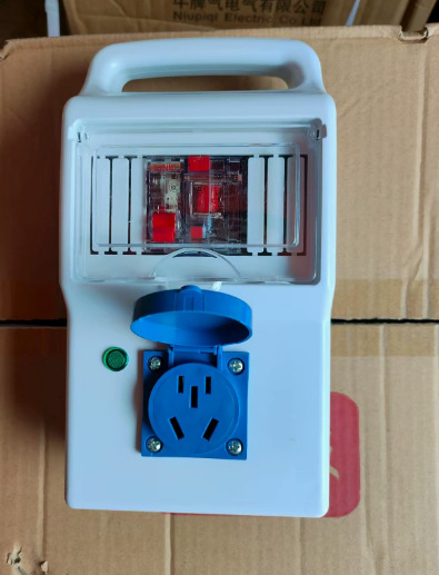 Portable small electrical box with leakage protection plug strip, leakage protector plug board, temp