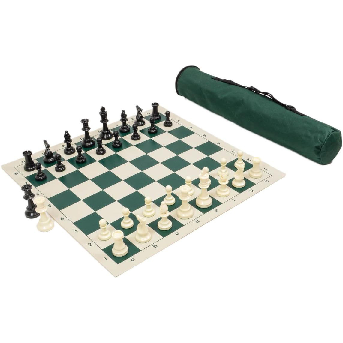 Wang Gao 97mm Heavy-Duty Chess Set Pieces + Board + Bag Includes 4 Queens 51cm Board