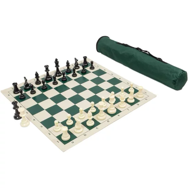 Wang Gao 97mm Heavy-Duty Chess Set Pieces + Board + Bag Includes 4 Queens 51cm Board