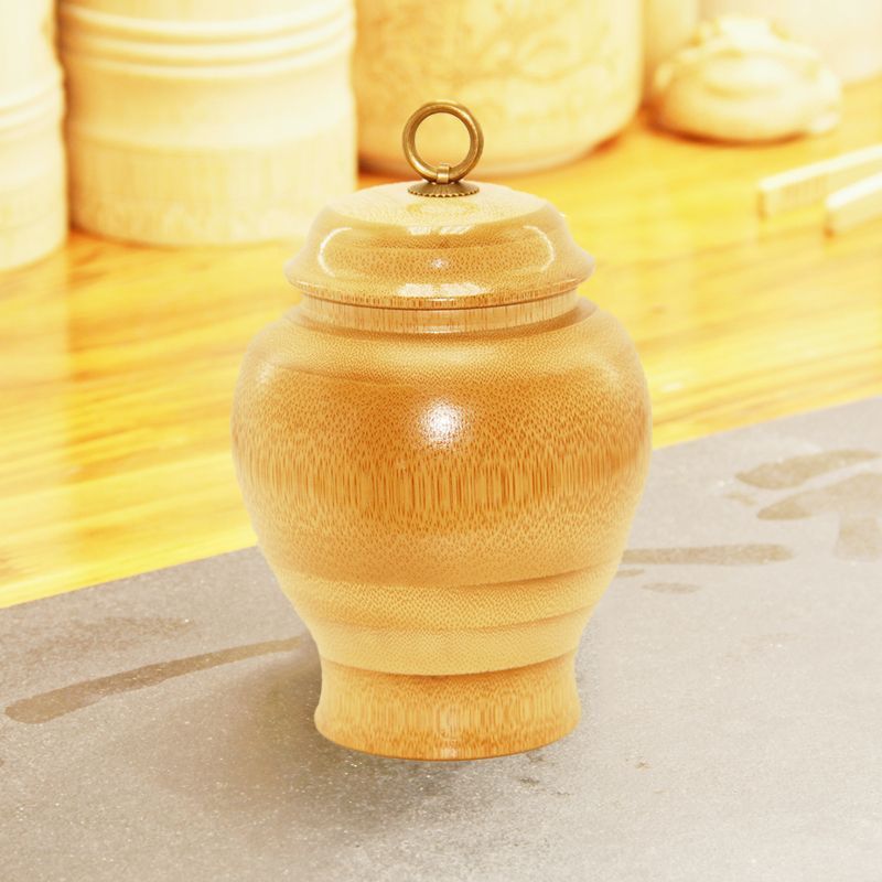ポータブル茶葉缶密封缶旅行元生態竹製貯蔵缶茶缶彫刻茶桶特色竹工芸品|undefined
