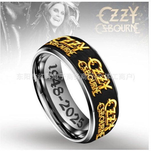 跨境新品Ozzy Osbourne Commemorative Ring  奥兹·奥斯本纪念戒|undefined
