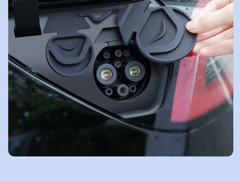 Suitable for Tesla ModelY/3 charging port dust cover cover plug rainproof waterproof cover protection ya modified accessories