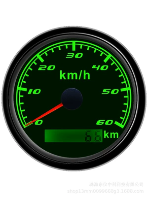 motorcycle equipped with waterproof: automobile instrument - 0-60km-black-plate-black-cover