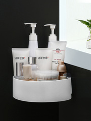 衛生間置物架壁掛浴室置物架免打孔廁所吸壁式吸盤衛浴收納三角架