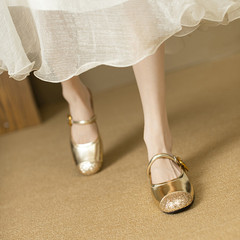 柔軟~2024新款圓頭軟底粗跟3cm晚晚風一腳蹬懶人外穿拖鞋女大碼潮