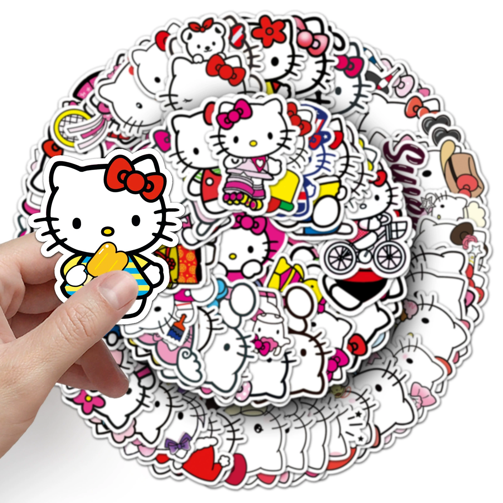 Hello kitty, милый декоративный наклейка, чемодан, (跨境贸易)