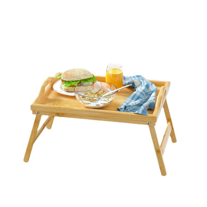 Bandeja de té plegable de bambú Hotel dormitorio plato de fruta merienda bandeja al aire libre plato de fruta de bambú