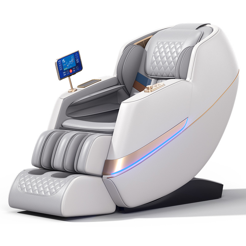 silla de masaje doméstica multifuncional de masaje automático completo de doble carril de guía de gravedad cero silla eléctrica de cabina espacial fábrica