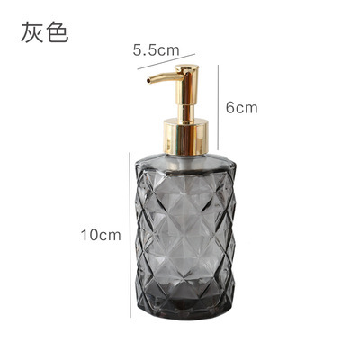 Presione la botella del desinfectante de la mano textura creativa de la vendimia Botella de cristal Gel de ducha Champú loción sub-botella vacía