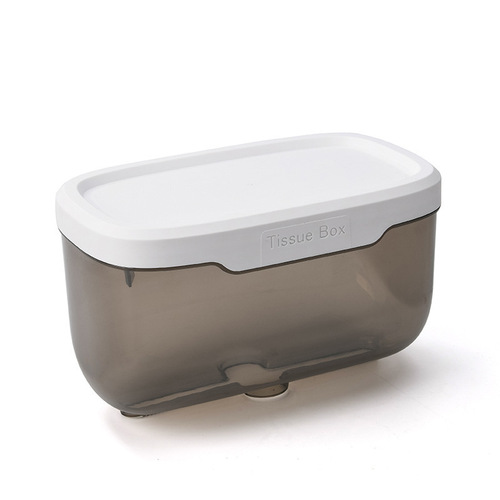 Bathroom tissue box punch-free wall-mounted toilet transparent tissue box simple creative waterproof bathroom tissue box