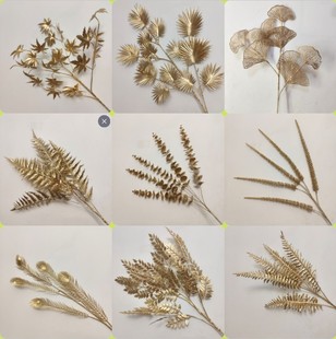 Simulation Golden Eucalyptus New Year Flower Ginkgo Leaf Love Grass Fenvies Money Leaf Wedding Supplies