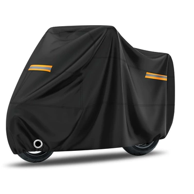 Cover Waterproof Sun Protection and Dustproof | Car clothing - 190t-black-m-size-orange-reflective-strips