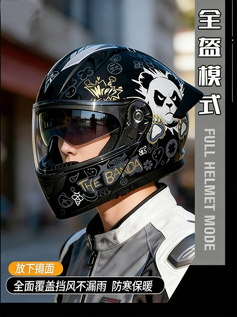 3C certified motorcycle open-face helmet for men, all-season universal electric vehicle helmet with built-in Bluetooth slot, safety helmet