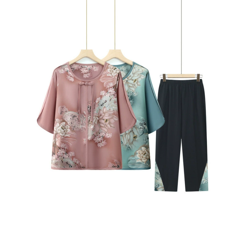 Бабушка летняя новая национальная рубашка