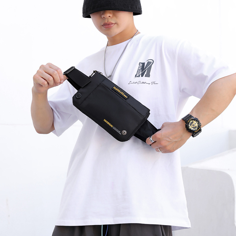 Nuevo bolso de pecho de los hombres transfronterizos bolsa de mensajero moda casual bolso de la cintura al aire libre bolso de hombro de los deportes bolso de los hombres simples