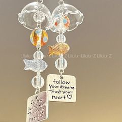 ins風金魚風鈴手機殼掛件ccd相機卡冊裝飾品diy手串珠子掛飾配件