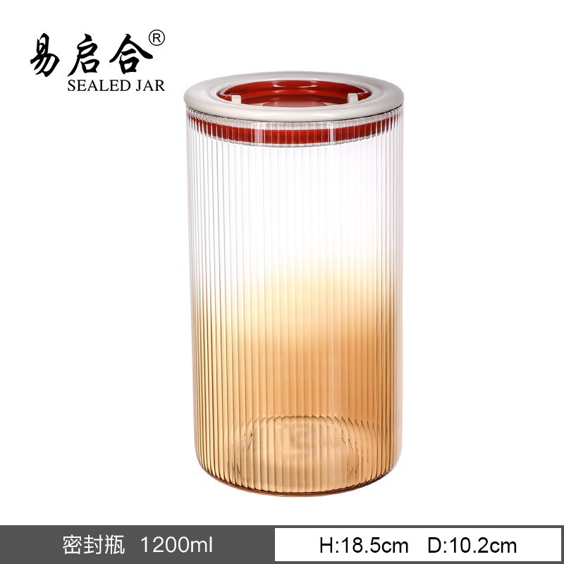 Fábrica de suministro directo de tanques de sellado de vidrio almacenamiento de cocina de alta borosilicina de vidrio tanque de almacenamiento de sellado de tangerina tanque de almacenamiento