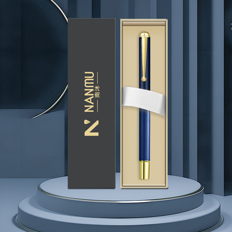 Caja de regalo de negocios conjunto de alto valor nominal conjunto de pluma metálica LOGO actividad empresarial pluma neutra al por mayor papelería