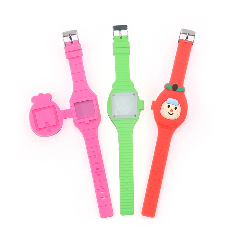 Apple, electronic children's cartoon solid color watch, internet celebrity, with LED display 2