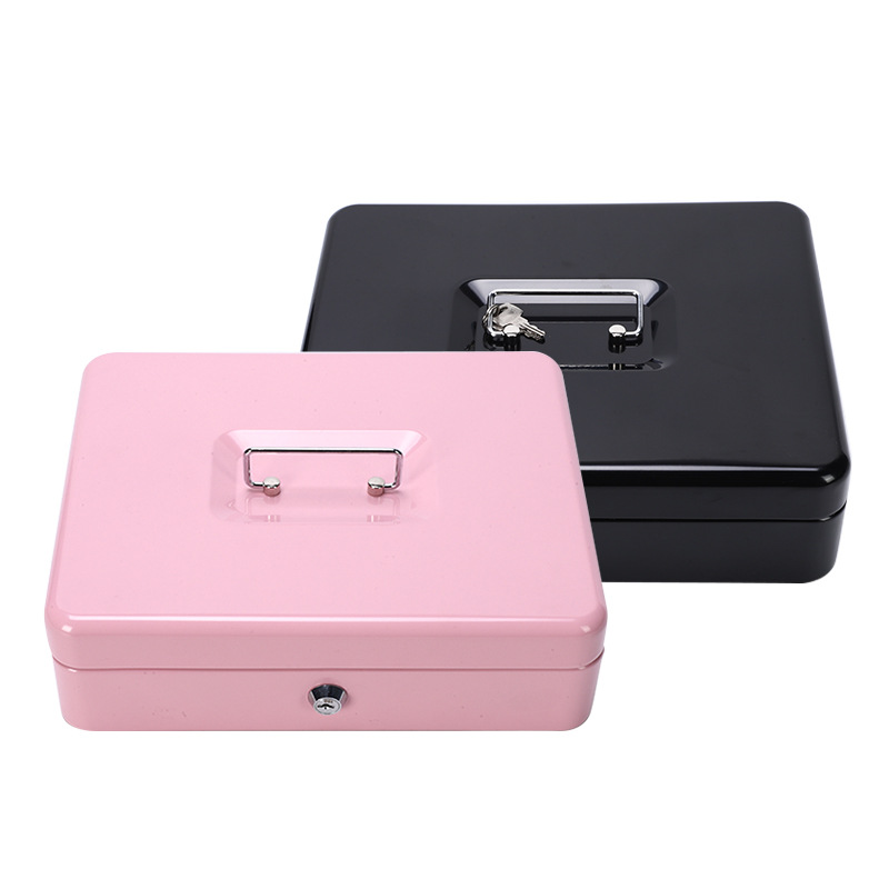 Caja registradora metálica con llave, ideal para tiendas, supermercados y centros comerciales. image 3