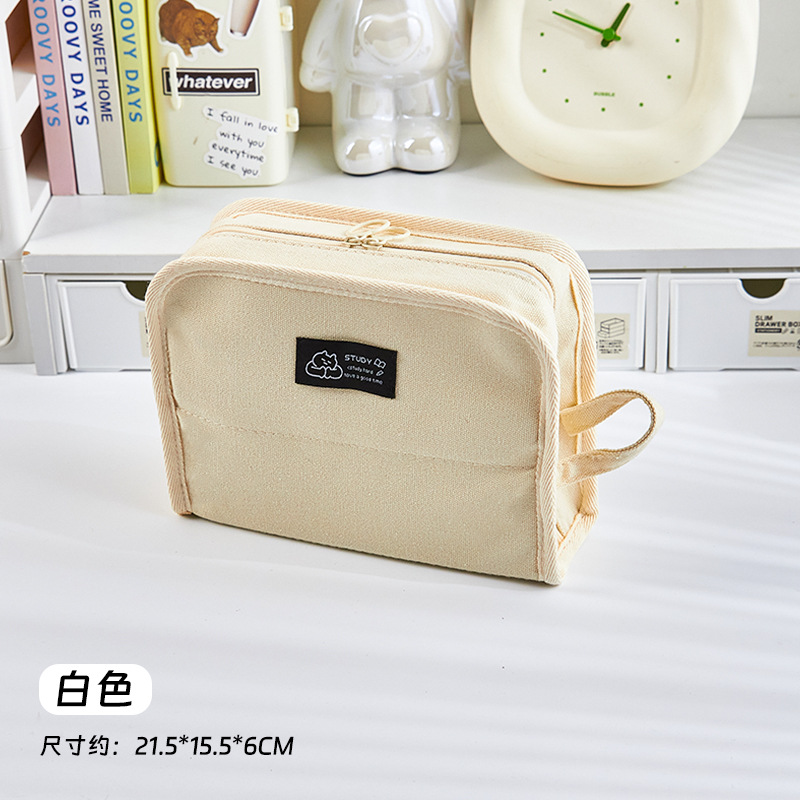 9 bolsas de bolígrafo de gran capacidad en bolsas de lápiz de nicho japonés simples de alto valor facial bolsas de papelería de estudiantes de secundaria