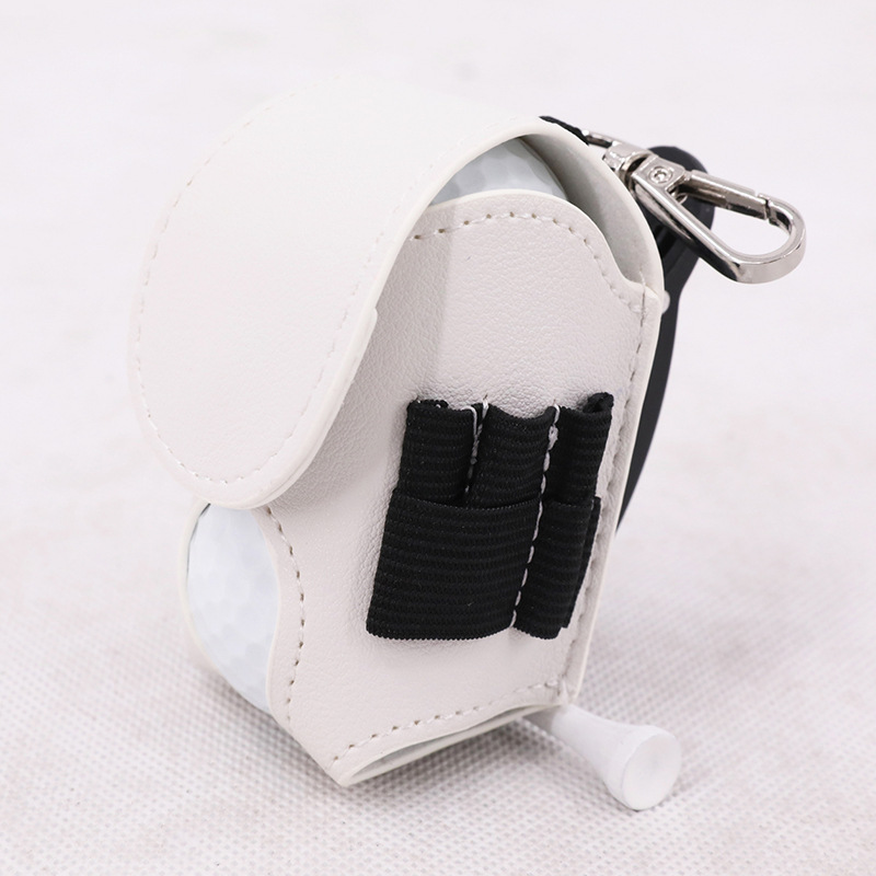 En stock cintura colgando bolsa de golf de cuero portátil costura PU bolsa de golf de cuero