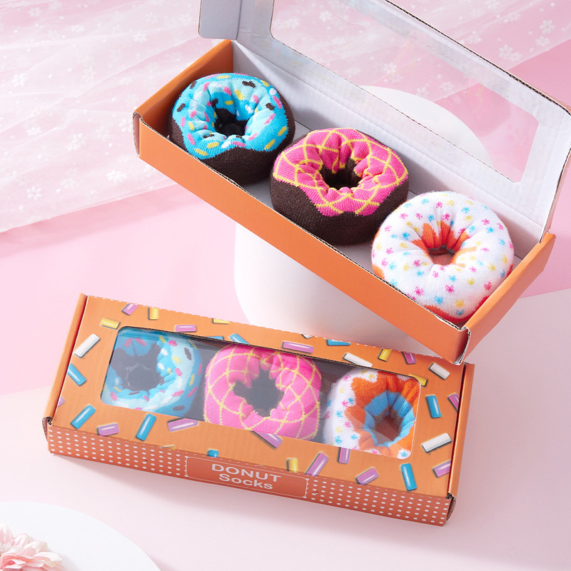 3 Pairs of Donut Gift Box Socks Cross-Border Trendy Socks Foreign Trade Amazon Men's and Women's Temu Women's Socks Men's Mid-Tube Socks 3 Pairs of Donut Gift Box Socks Cross-Border Trendy Socks Foreign Trade Amazon Men's and Women's Temu Women's Socks Men's Mid-Tube Socks