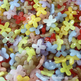 果冻桂花十字花瓣五瓣花朵diy古风汉服发簪发饰材料散珠饰品配件
